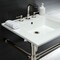 Fauceture KVPB25227W86 Dreyfuss 25" Console Sink W/SS Leg (8", 3 Hole), Wht/Nickel KVPB25227W86 - alternate 5